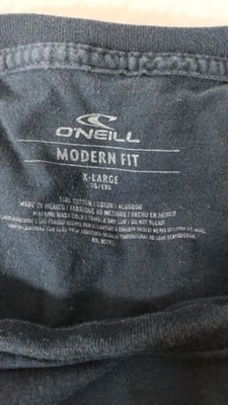 O'Neill Navy Blue 2-Sided Graphic T Shirt Men's Size XL Palm Tree Sunset Modern - Picture 3 of 9